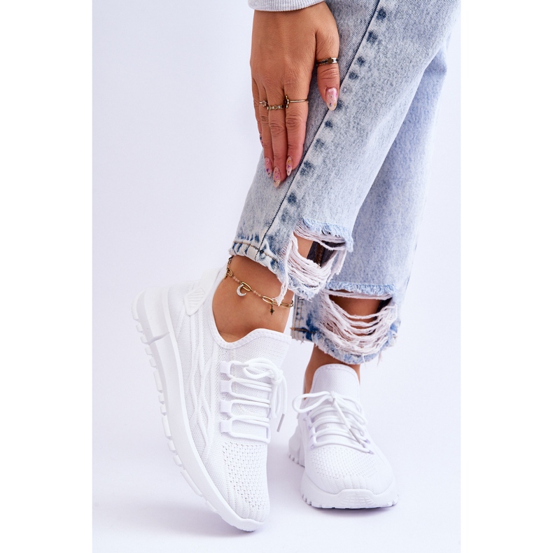 FB2 Slip-On Sports Sneakers für Damen White Rosett weiß 1