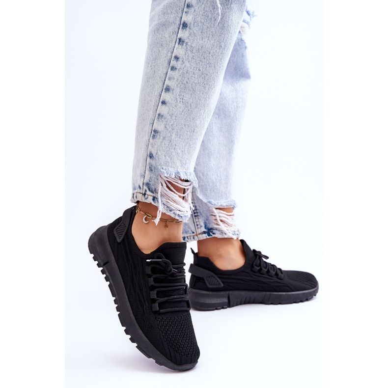 FB2 Damen Slip-On Sports Sneakers Black Rosett schwarz 2