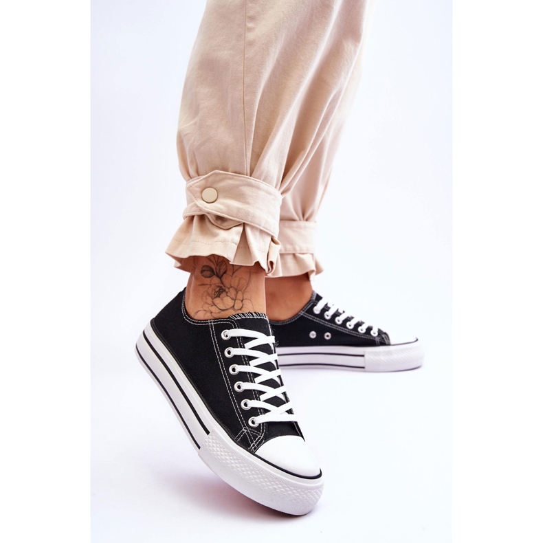 FB2 Damen-Turnschuhe auf einer massiven Plattform Black Ember schwarz 2