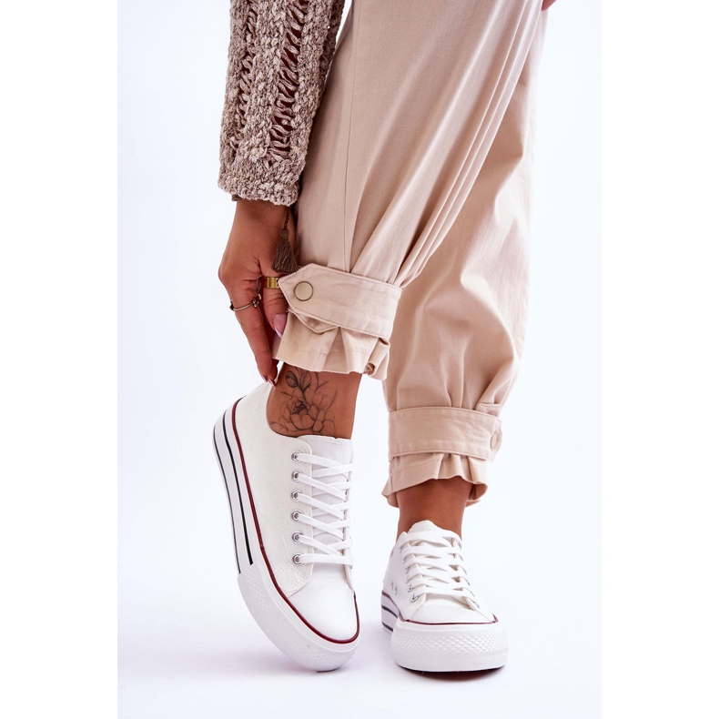 FB2 Damen-Turnschuhe auf einer massiven Plattform White Ember weiß 1