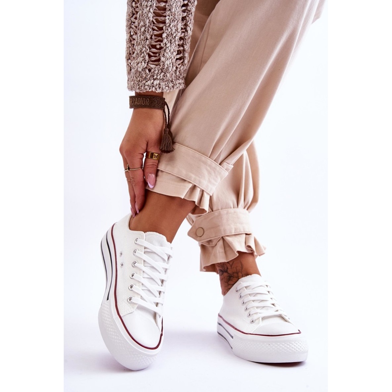 FB2 Damen-Turnschuhe auf einer massiven Plattform White Ember weiß 2