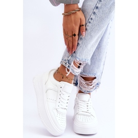 FB2 Weiße Bexley High-Plateau-Sportschuhe für Damen 1