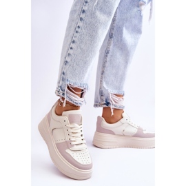 Bexley Damen Hohe Plateauschuhe Hellbeige 2