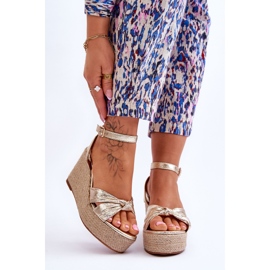 Gold Kendall Keilsandalen für Damen golden 1