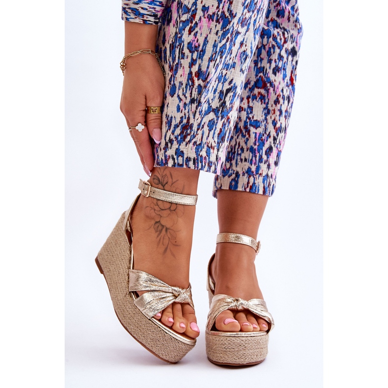 Gold Kendall Keilsandalen für Damen golden 1