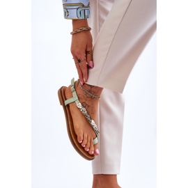 Damensandalen mit Riemen Grün Alamis 2