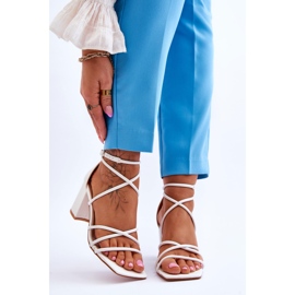 FJ1 Leder Modische Damen Sandaletten Weiß Primma 1