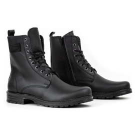 Polbut Herren-Chelsea-Stiefel aus polnischem Militärleder 2118S, schwarz 2
