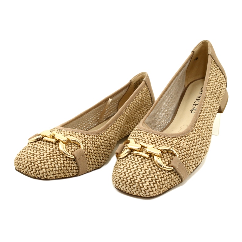 Damen Ballerinas Caprice 9-22503-20 311 Bark Comb beige 3