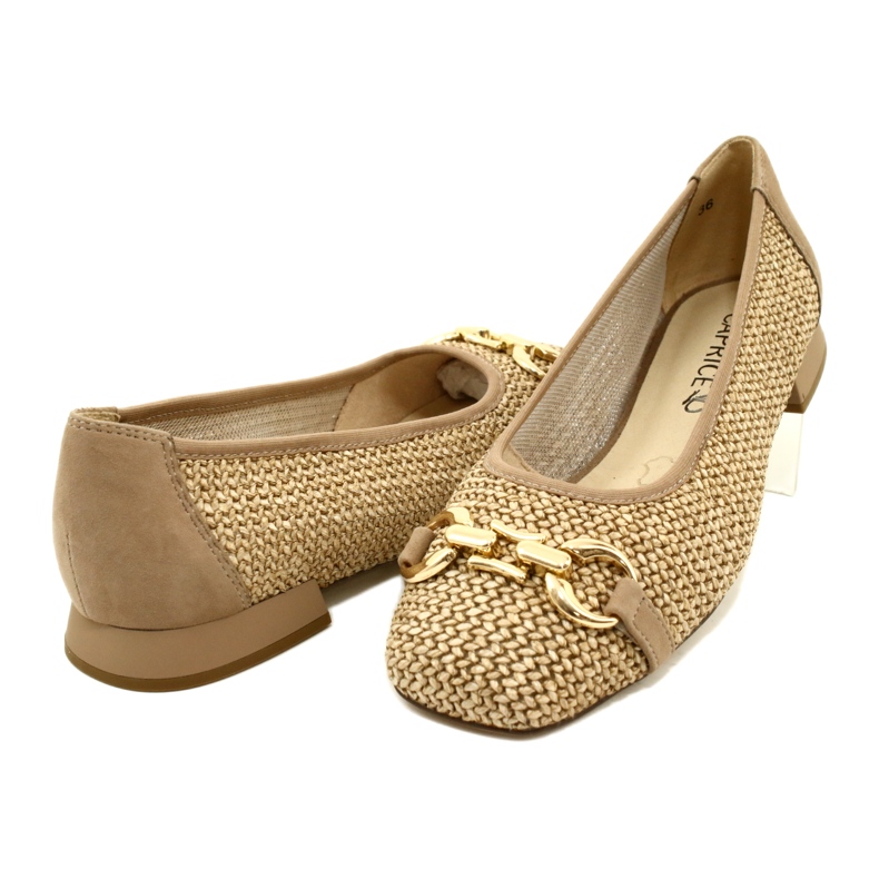 Damen Ballerinas Caprice 9-22503-20 311 Bark Comb beige 4