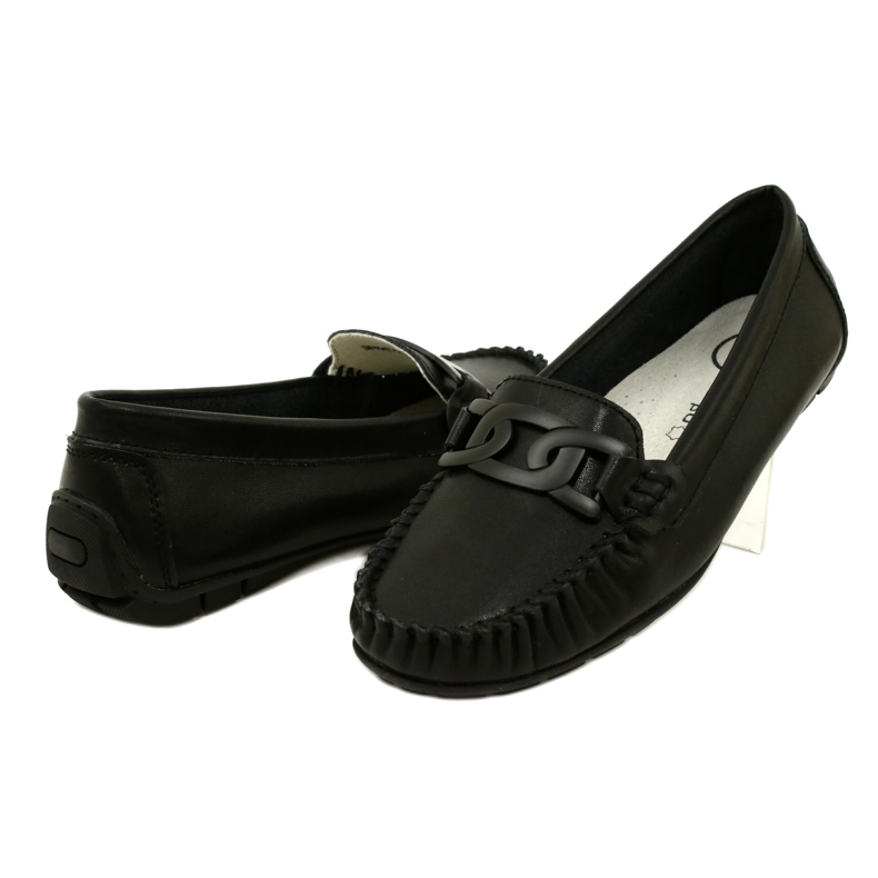 Damen-Leder-Slipper Filippo DP4547 Schwarz 4
