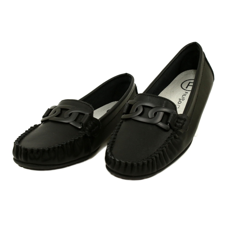 Damen-Leder-Slipper Filippo DP4547 Schwarz 3