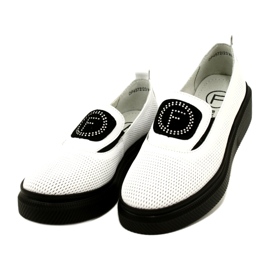 Filippo Weiße stilvolle Damenschuhe aus Leder DP4572/23 WH 3