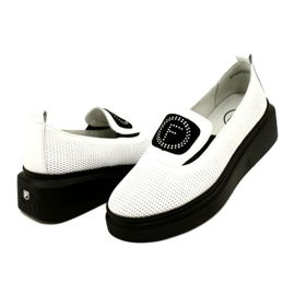 Filippo Weiße stilvolle Damenschuhe aus Leder DP4572/23 WH 4