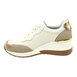 Filippo DP4660/23 WH BE Damen-Sport-Schnürschuhe Weiß und Beige 2