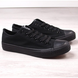 Niedrige Herren-Sneaker, schwarz NEWS 2