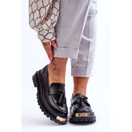 Lonisa Klassische Loafer mit Quasten Schwarz Lonisa 1