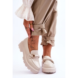 FJ1 Damen-Leder-Slipper Beige Camerin 1