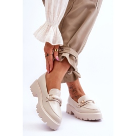 FJ1 Damen-Leder-Slipper Beige Camerin 2