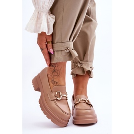 FJ1 Damen-Slipper aus Leder Beige Albie 1