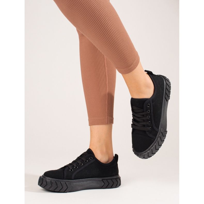 Schwarze Shelovet-Sneaker für Damen 1