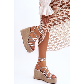 Margaritt Silberne Keilsandalen silber- 2