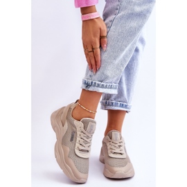 Damen Memory Foam System Big Star Stoff Sportschuhe LL274A066 Beige 1