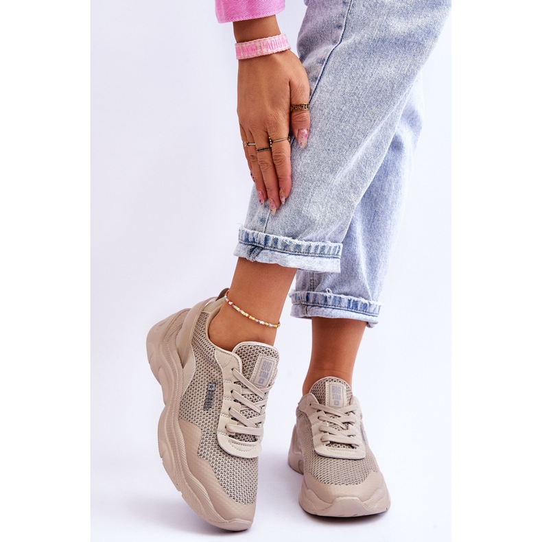 Damen Memory Foam System Big Star Stoff Sportschuhe LL274A066 Beige 1