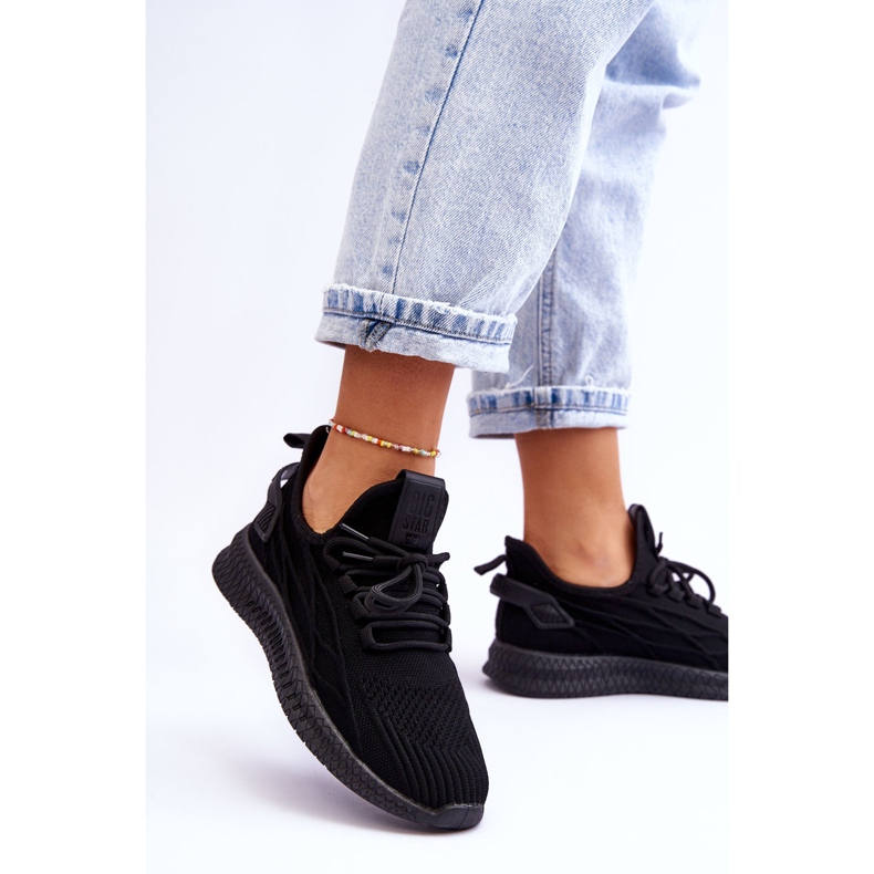 Damen-Sneaker zum Hineinschlüpfen Big Star LL274711 Schwarz 2