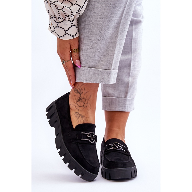 Vinceza Wildleder Damen Loafer Schwarz Sanvi 1