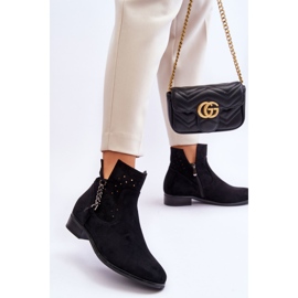 Vinceza Wildleder-Reißverschlussstiefel für Damen Schwarz Belliano 2