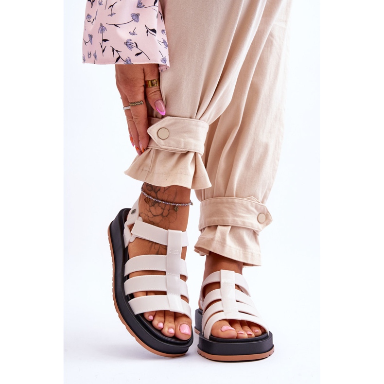 ZAXY Vegane Klettsandalen für Damen JJ285015 Hellbeige 1