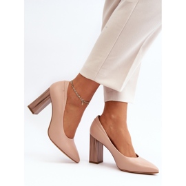 Elegante Pumps auf dekorativem Absatz Sergio Leone PB217 Nude rosa 2