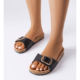 BM Benoit schwarze Schieber mit Schnalle 1