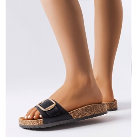 BM Benoit schwarze Schieber mit Schnalle 2