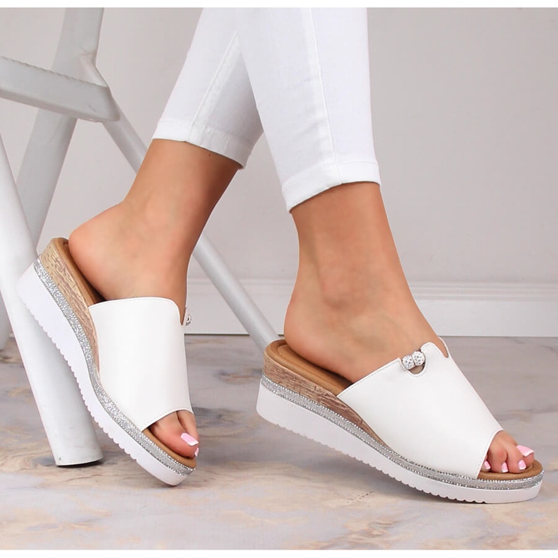 Weiße Keilhausschuhe für Damen Potocki YQ21005 1