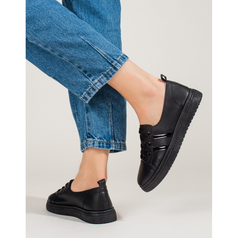 Damen Sportschuhe Shelovet schwarze Turnschuhe 2