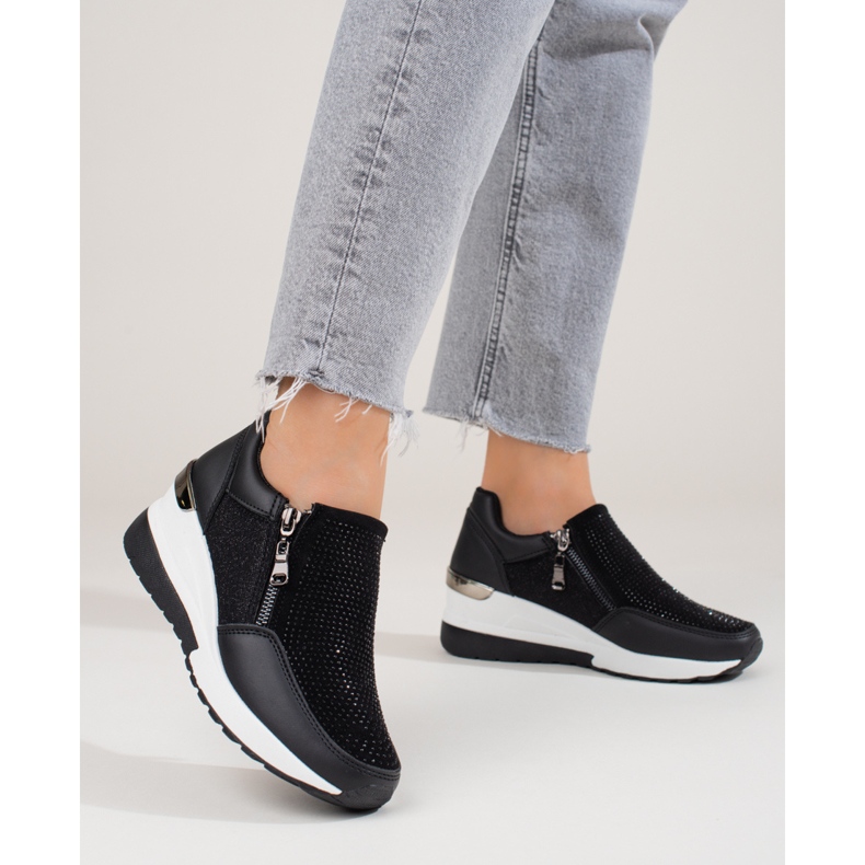 Schwarze Shelovet-Sneaker für Damen 1