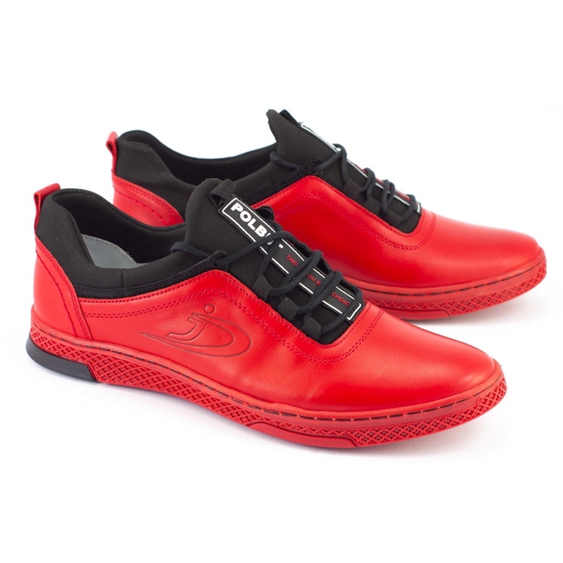 Polbut Herren Leder Freizeitschuhe K24 rot 1