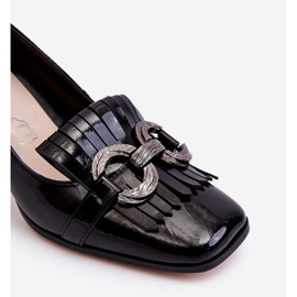 S.Barski Mercy Bequeme Pumps aus schwarzem Lackleder 1