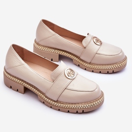 FILIPCZYK Eleganter Leder-Loafer Hellbeige Laverne 1