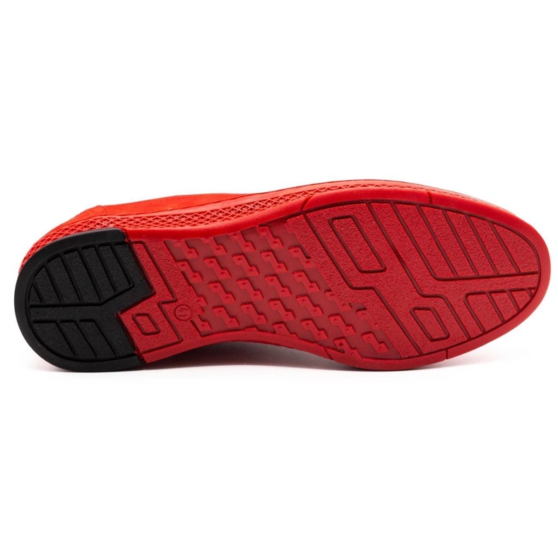 Polbut Herren Leder Freizeitschuhe K24 Rot Nubuk 1