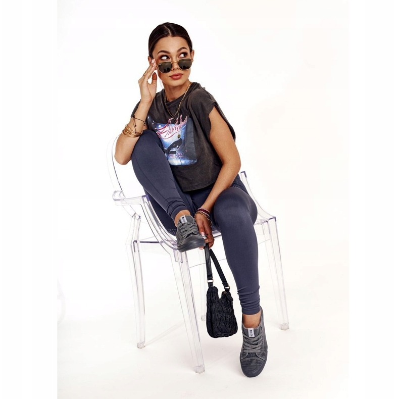 Damen Sneaker Big Star Dunkelgrau DD274440 1