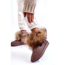 FS1 Alexa Fur Wildleder Schneestiefel für Damen beige 1
