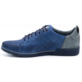 Polbut Freizeitschuhe für Herren aus Leder 2114 marineblau 1