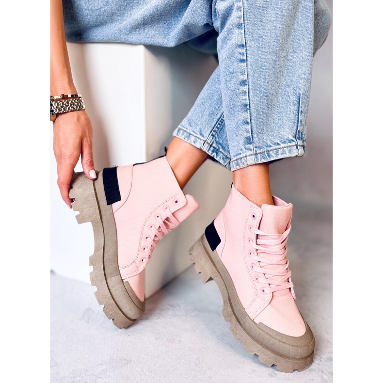 Pink Felve Pinke Trekking-Sneaker rosa 1