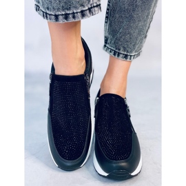 Atwood Schwarze Turnschuhe mit Keilabsatz 1