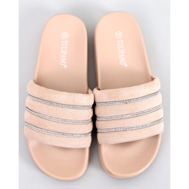 BM Lynne Beige Strass-Slides 1