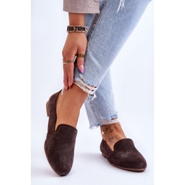 S.Barski Bequeme Loafer aus Wildleder Braun Giovana 2