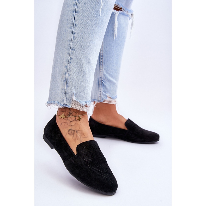 S.Barski Wildleder Bequeme Loafer Schwarz Giovana 2